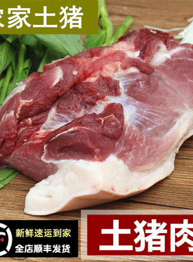 新鲜土猪肉500g农家土猪肉 猪腿肉 粮食喂养白猪黑猪五花肉猪排骨
