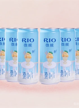 锐澳RIO鸡尾酒微醺香草冰淇淋口味330ml*6罐果酒易拉罐临期特价