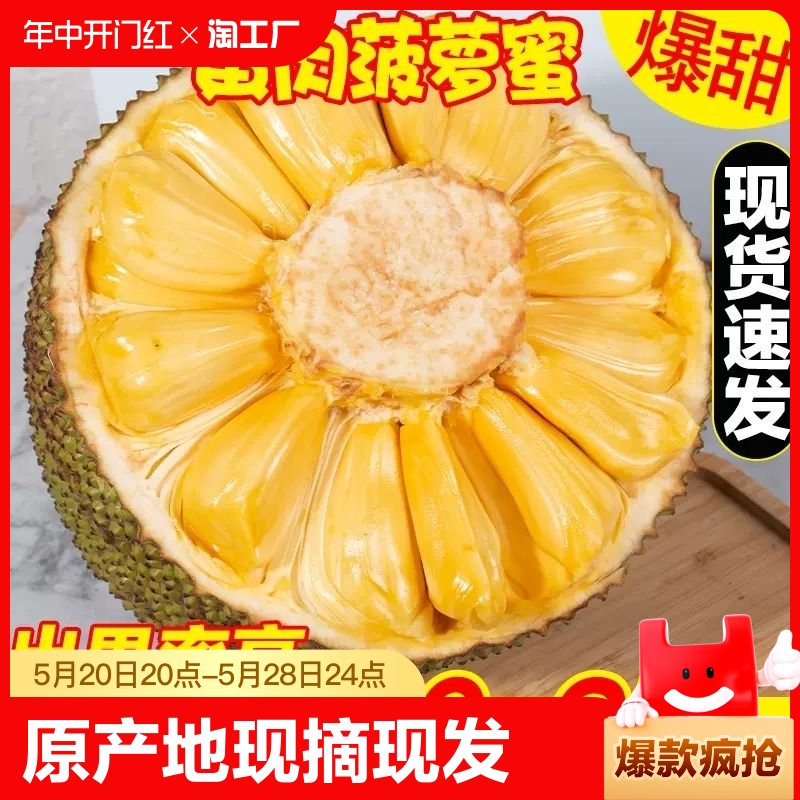 海南菠萝蜜一整个新鲜水果包邮当季黄肉波罗蜜整箱1-45斤果肉市场