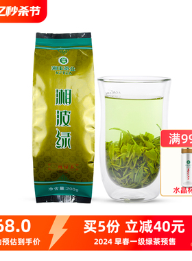 2024新茶湘丰一级绿茶散装浓香型湖南绿茶金井茗茶2袋装400g