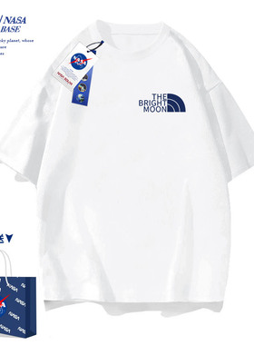 NASA联名纯棉短袖t恤男潮牌情侣装夏装2024新款夏季上衣体恤ins潮