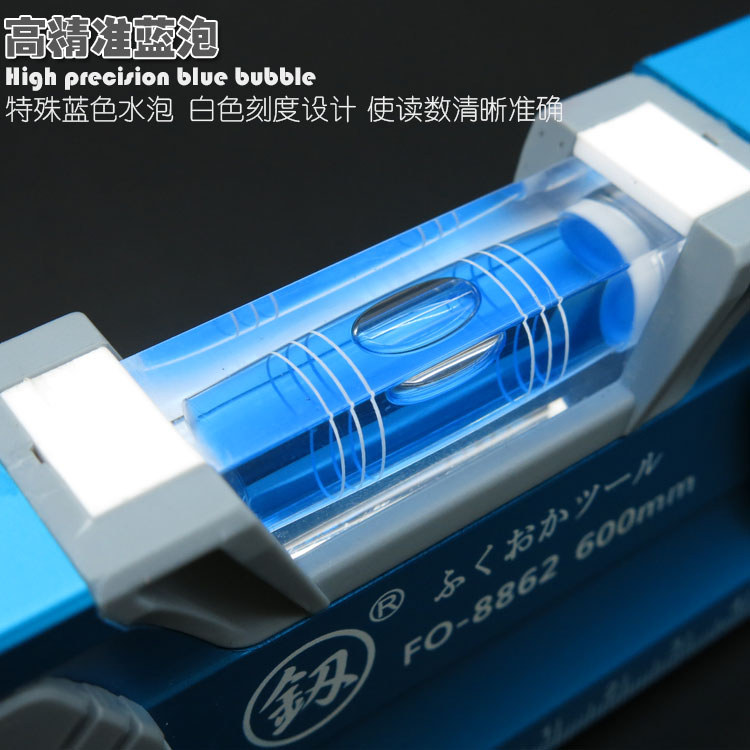福冈铝合金水泡磁性水平尺高精度日本进口装修测量平衡尺靠尺精密