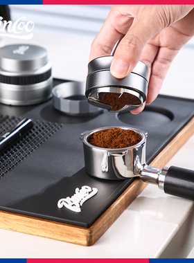 Bincoo相思木收纳托盘吧台垫咖啡压粉布粉器全套咖啡机配套工具