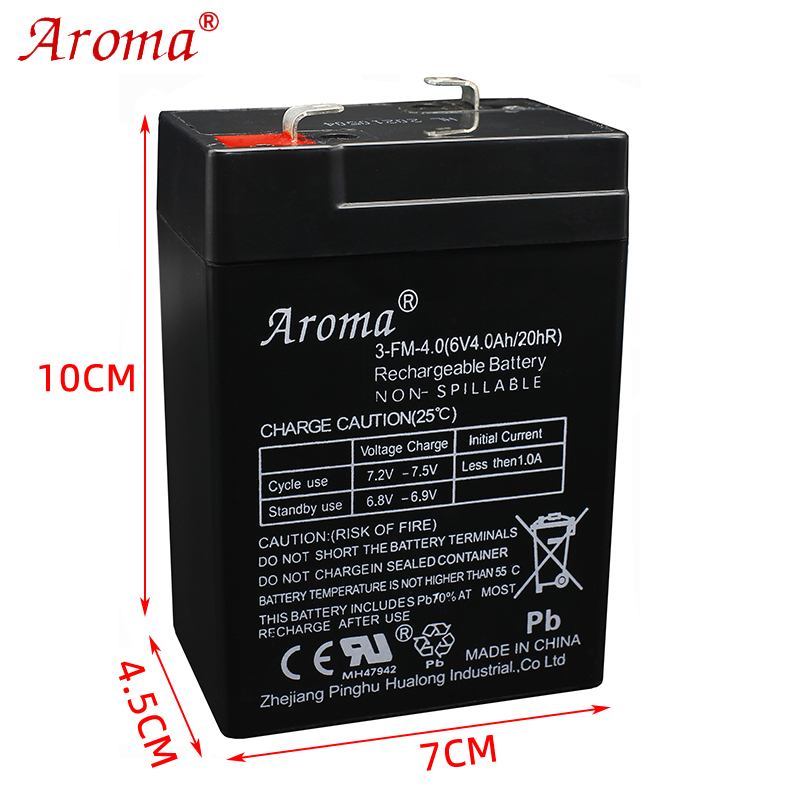 Aroma6V4.0AH3-FM-4.0电子秤台称耀华地磅吊秤铅酸蓄电池童车电瓶