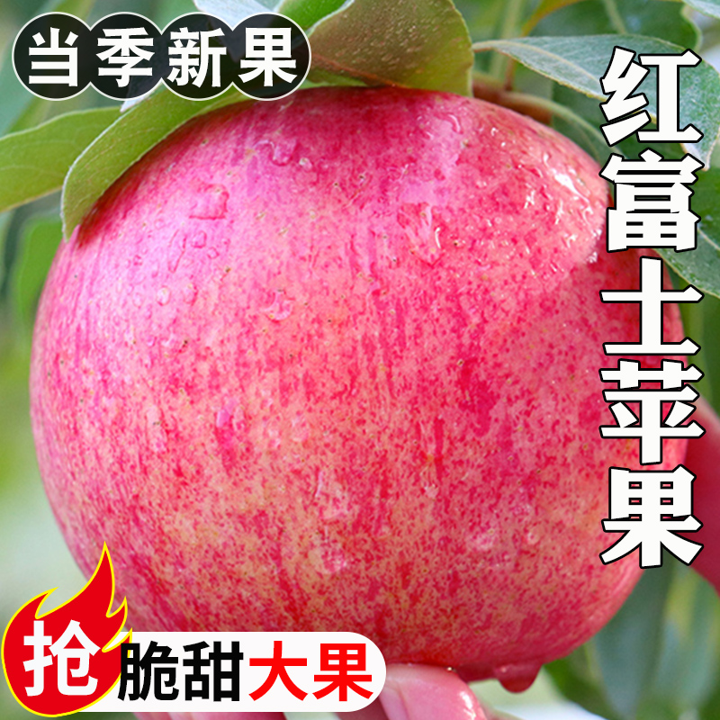 苹果水果红富士陕西高山苹果脆甜多汁爆甜当季新鲜包邮丑苹果2