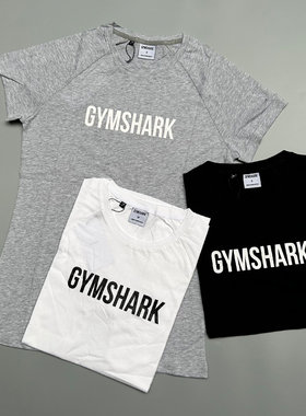 运动短袖男健身训练T恤跑步紧身上衣圆领打底衫字母Gymshark肌肉