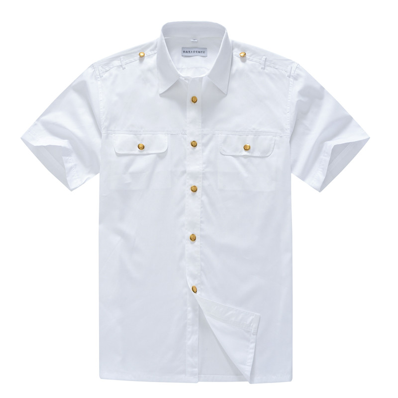 新款铁路制服白色男短袖长袖工作服衬衣铁路局新式路服