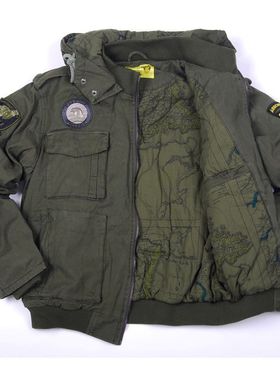 新款冬季保暖加厚棉男夹克 户外野营徒步休闲服 空降师双领棉外套