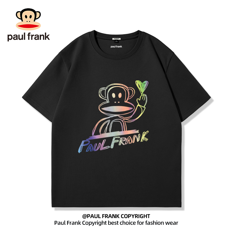 Paul frank/大嘴猴美式高街潮牌短袖T恤男纯棉夏季260克重磅体恤