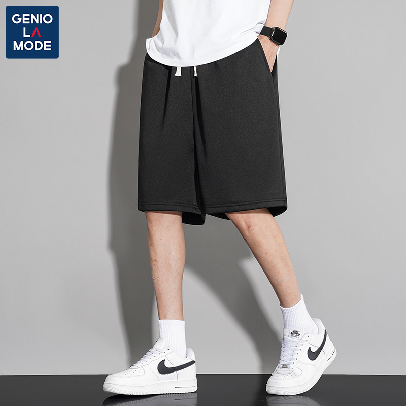 GenioLamode休闲短裤子男士夏季冰丝薄款直筒宽松跑步运动五分裤Z