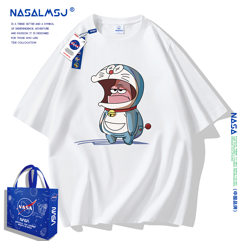 NASA LMSJ 2023年新品夏季T恤潮牌宽松男士上衣纯棉短袖-派大星