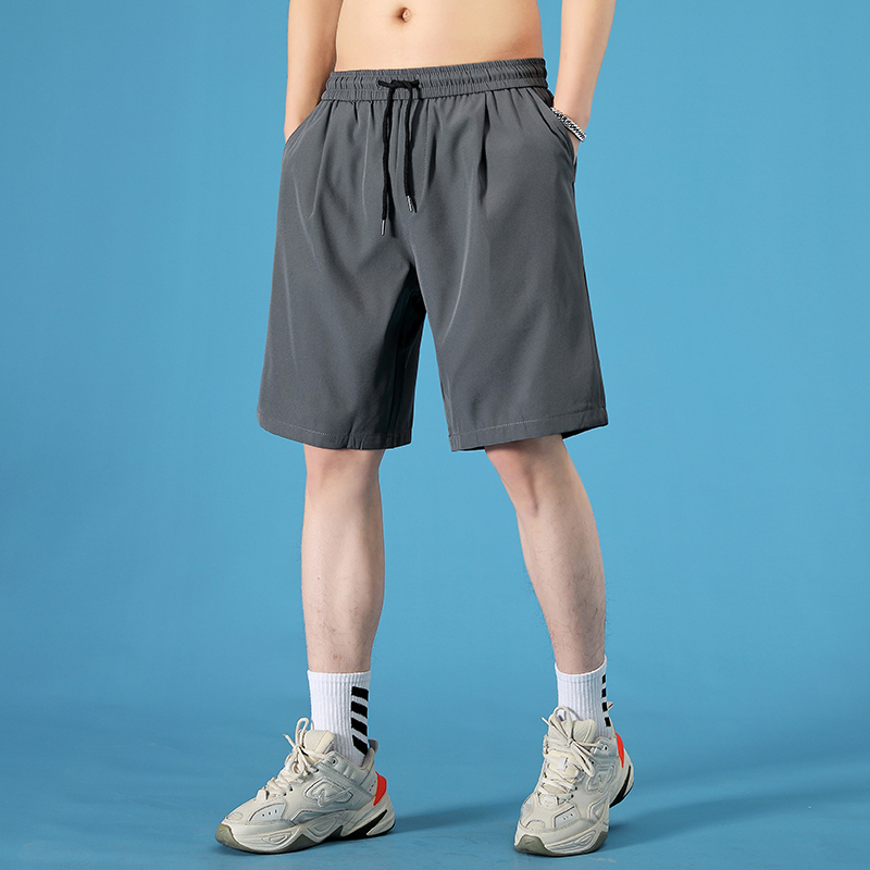 2024新款冰丝速干短裤男士夏季外穿薄款运动跑步休闲五分裤子大码