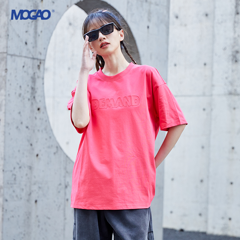 MOGAO/摩高2024夏季新款男女款时尚休闲体恤圆领短袖T恤521612013