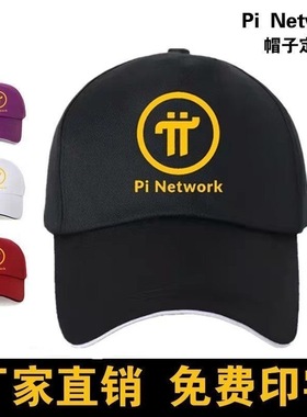 Pi Network游龙说派币友鸭舌帽定制纯棉棒球帽子团队帽定制印logo