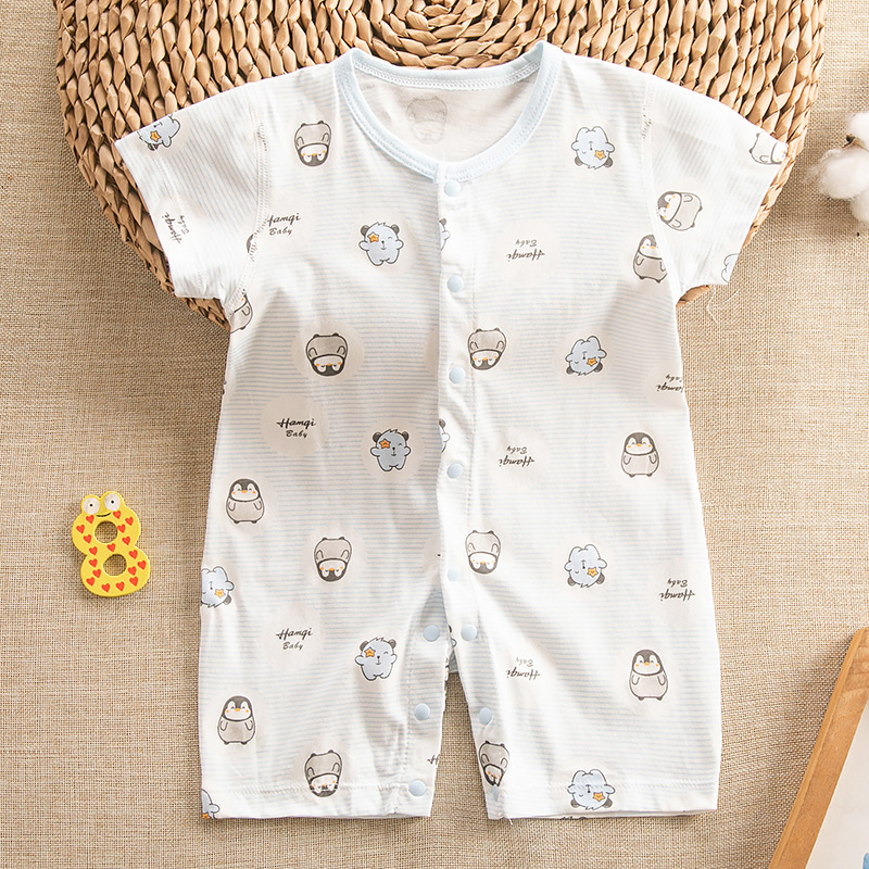 夏季宝宝纯棉短袖连体衣婴儿半袖宝宝婴幼儿连身连体衣服