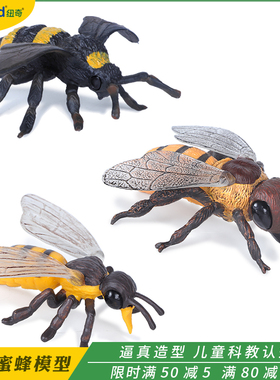 仿真野生动物玩具模型昆虫玩具蜜蜂大黄蜂马蜂杀人蜂儿童科教礼物