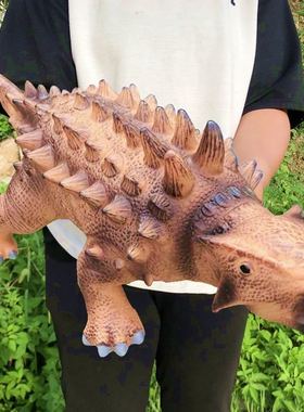 大号软胶发声霸王龙恐龙充棉玩具牛龙模型儿童玩具仿真动物