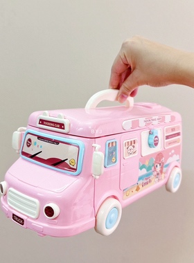 儿童过家家女孩娃娃屋玩具打包3岁益智变形音乐房车滑行生日礼物