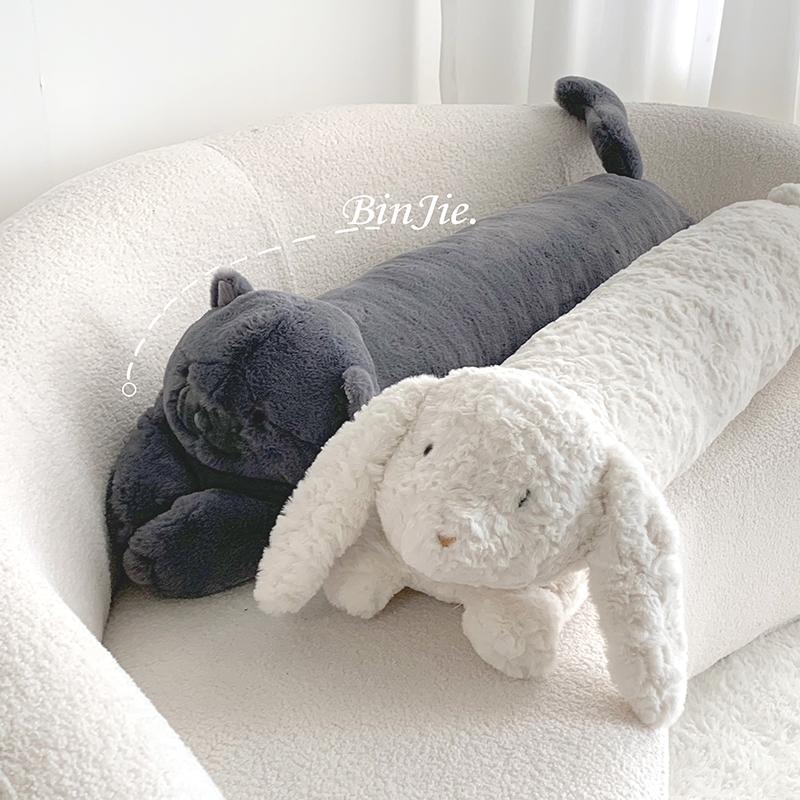 长条抱枕女生睡觉猫咪玩偶可爱兔子毛绒玩具公仔床上夹腿拆洗娃娃