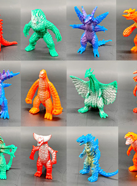 12款小怪兽玩具软胶仿真模型哥斯拉大战金刚儿童玩具套装塑胶摆件