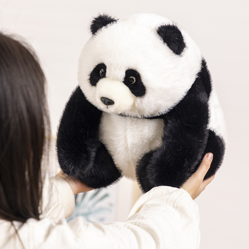 赛特嘟嘟坐姿仿真熊猫毛绒玩具玩偶熊猫公仔动物摆件送生日礼物