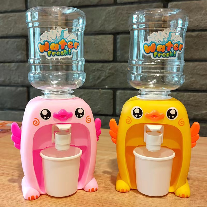 迷你小鸭小孩宝宝小型饮水机儿童玩具可出水可喝水过家家女孩男孩