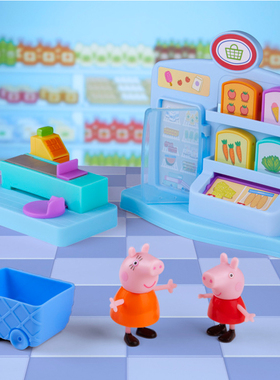 孩之宝  小猪佩奇 探索系列空中旅行公园野餐套装超市过家家玩具