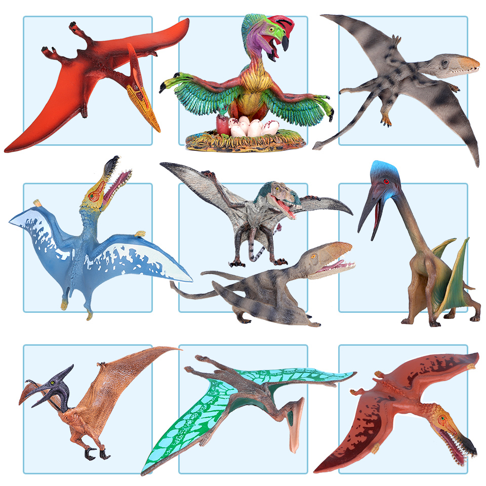 侏罗纪仿真翼龙玩具恐龙模型无齿翼龙风神古魔实心儿童男孩玩具