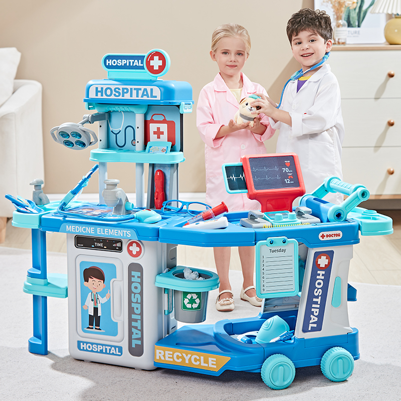 儿童医生玩具套装女孩过家家扮演仿真医疗箱听诊器打针护士男孩小