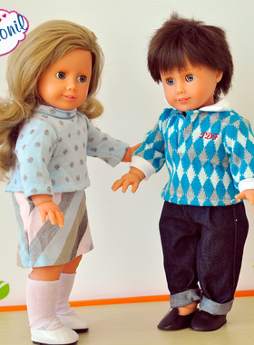 进口西班牙Belonil幼儿早教启蒙过家家玩具角色扮演仿真男女娃娃