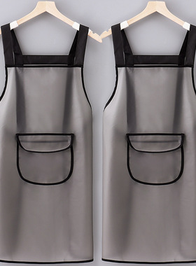 夏季新款轻便TPU围裙女防水防油餐饮厨房专用水产围腰免洗工作服