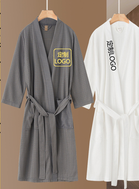 日式和服吸水速干酒店美容院男女士四季通用夏季情侣纯棉浴衣睡袍