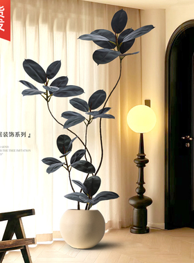 大型客厅落地摆件高端装饰品室内沙发旁假植物盆栽橡皮树仿真绿植