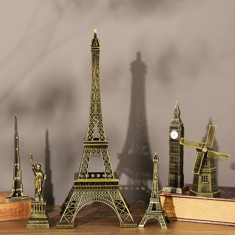 巴黎埃菲尔铁塔摆件金字塔建筑模型酒柜客厅家居小艾菲尔装饰品