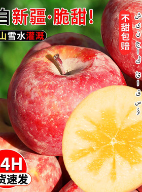 正品新疆阿克苏冰糖心苹果新鲜水果当季整箱应季红富士糖心丑苹果