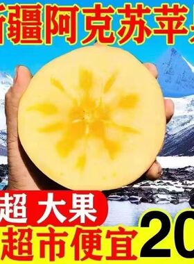 【精品】正宗新疆阿克苏冰糖心苹果水果新鲜脆甜3斤红富士苹果5