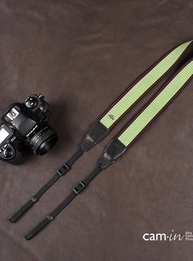 cam-in春天之绿单反数码照相机背带 微单相机肩带通用型cam8146-1