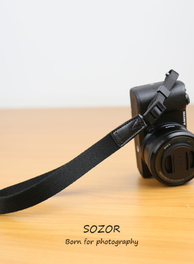 相机腕带 富士微单XT5 佳能200D单反防滑脱挂绳柔软混棉便携快拆