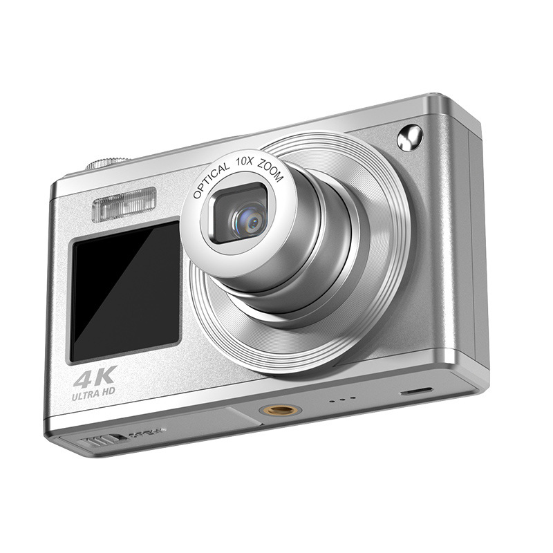 ccd新品4K清光学变焦数码相机6400万照相机 双屏自拍美颜摄像机