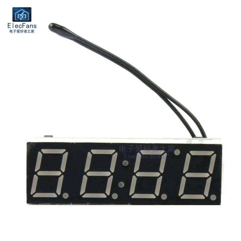 数码管LED电子钟时钟模块 三合一 时间+温度计+电压表 可循环显示
