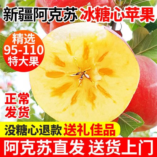 新疆苹果阿克苏冰糖心苹果大果正宗红富士丑苹果新鲜苹果水果10斤