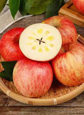 【纸袋托盘装】冰糖心苹果新鲜水果红富士当季整箱10/5斤红苹果
