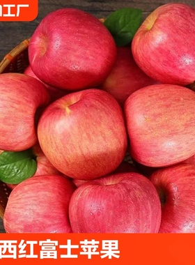 陕西红富士苹果水果新鲜5斤装当季整箱红富士脆甜糖心批发丑苹果