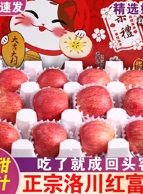 正宗陕西洛川苹果新鲜水果当季整箱5/10斤装礼盒红富士冰糖心苹果