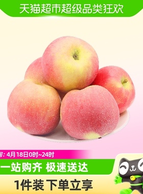 陕西延安红富士苹果新鲜水果5斤装应季新果脆甜多汁整箱包邮