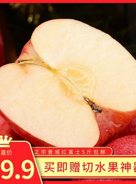 山西晋城永鲜牌红富士苹果80大果新鲜水果5斤/8斤应季脆甜礼盒装