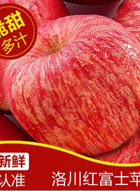 陕西延安洛川高山红富士苹果当季新鲜孕妇水果脆甜5/9斤整箱装