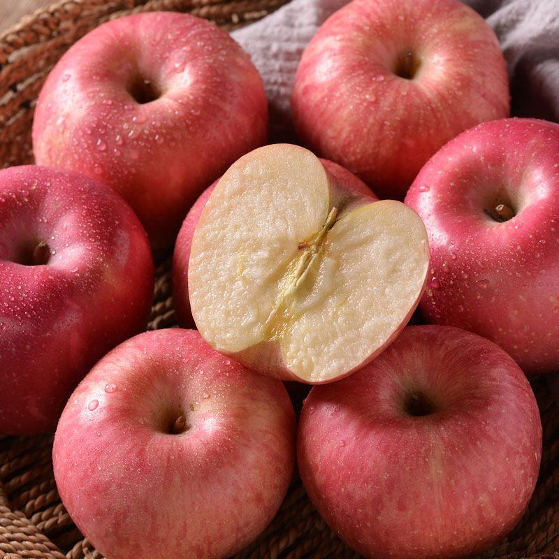 红富士新鲜苹果山东农家脆甜当季水果5斤不打蜡带箱10斤装