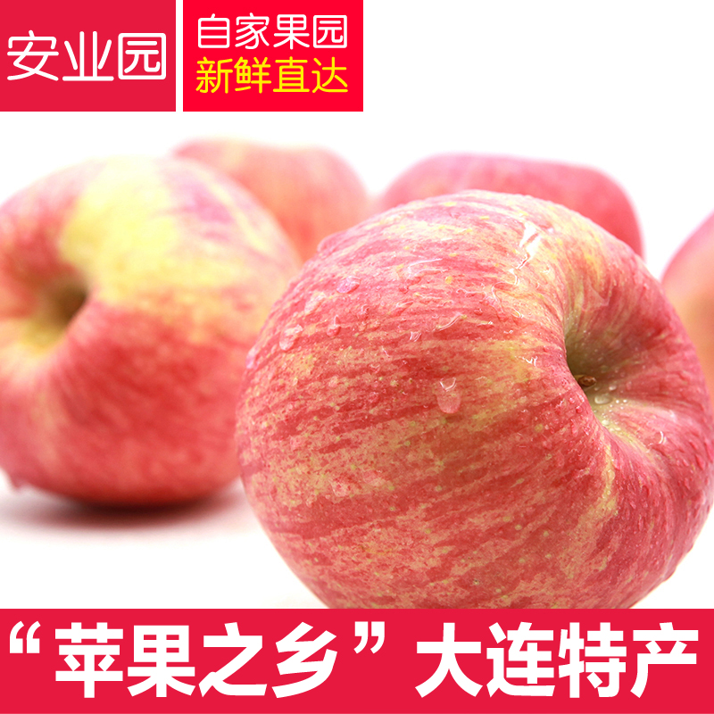 大连红富士苹果水果新鲜当季整箱非陕西应季现摘粉面丑苹果5斤装