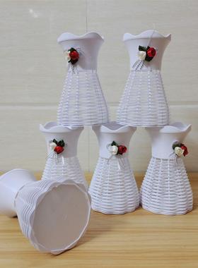 塑料花瓶北欧家居插花花器客厅现代创意简约小清新居家装饰品摆件